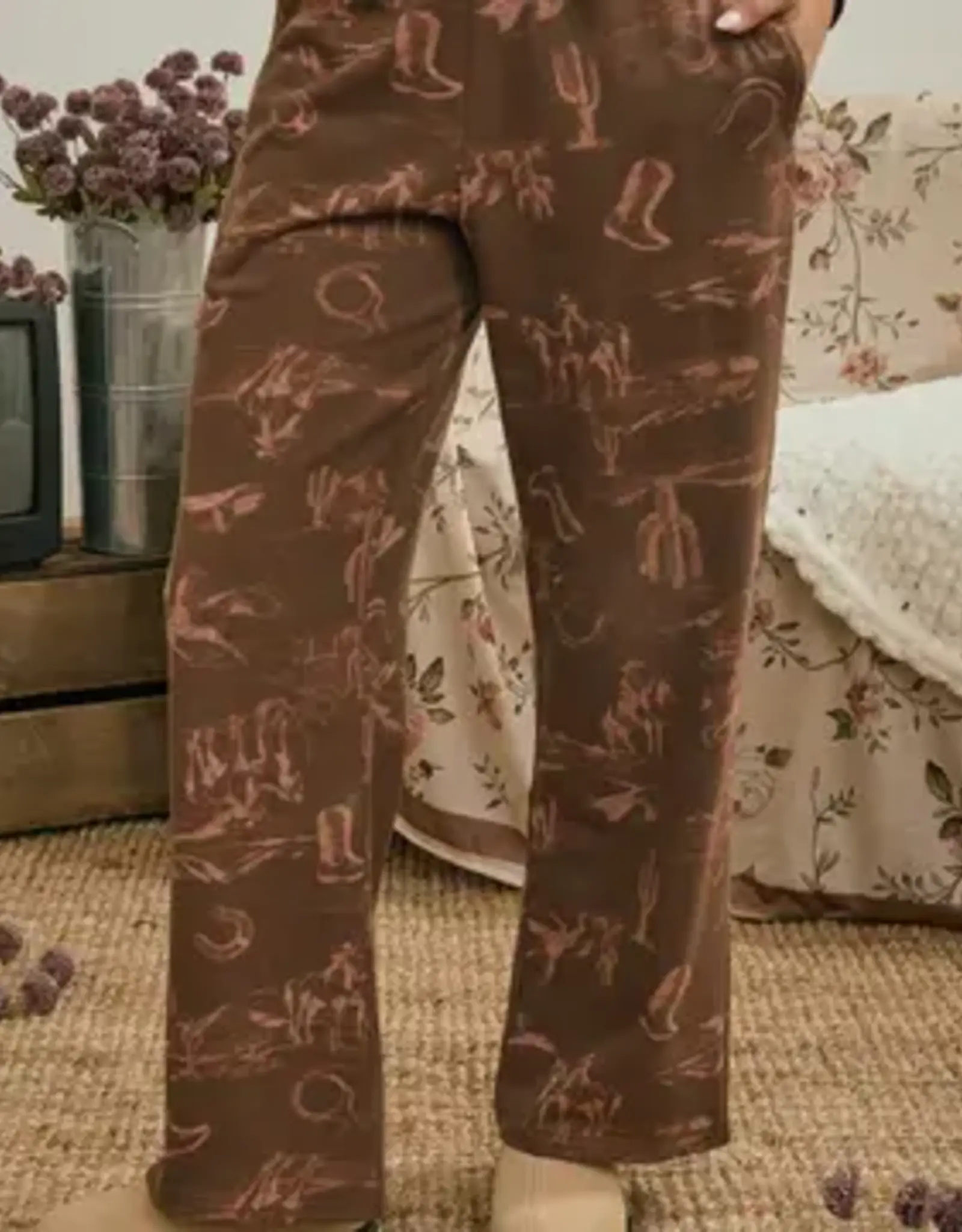 J.O.A Western Print Joggers