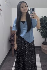 Blu Pepper Lace V-Neck Short Sleeve Top