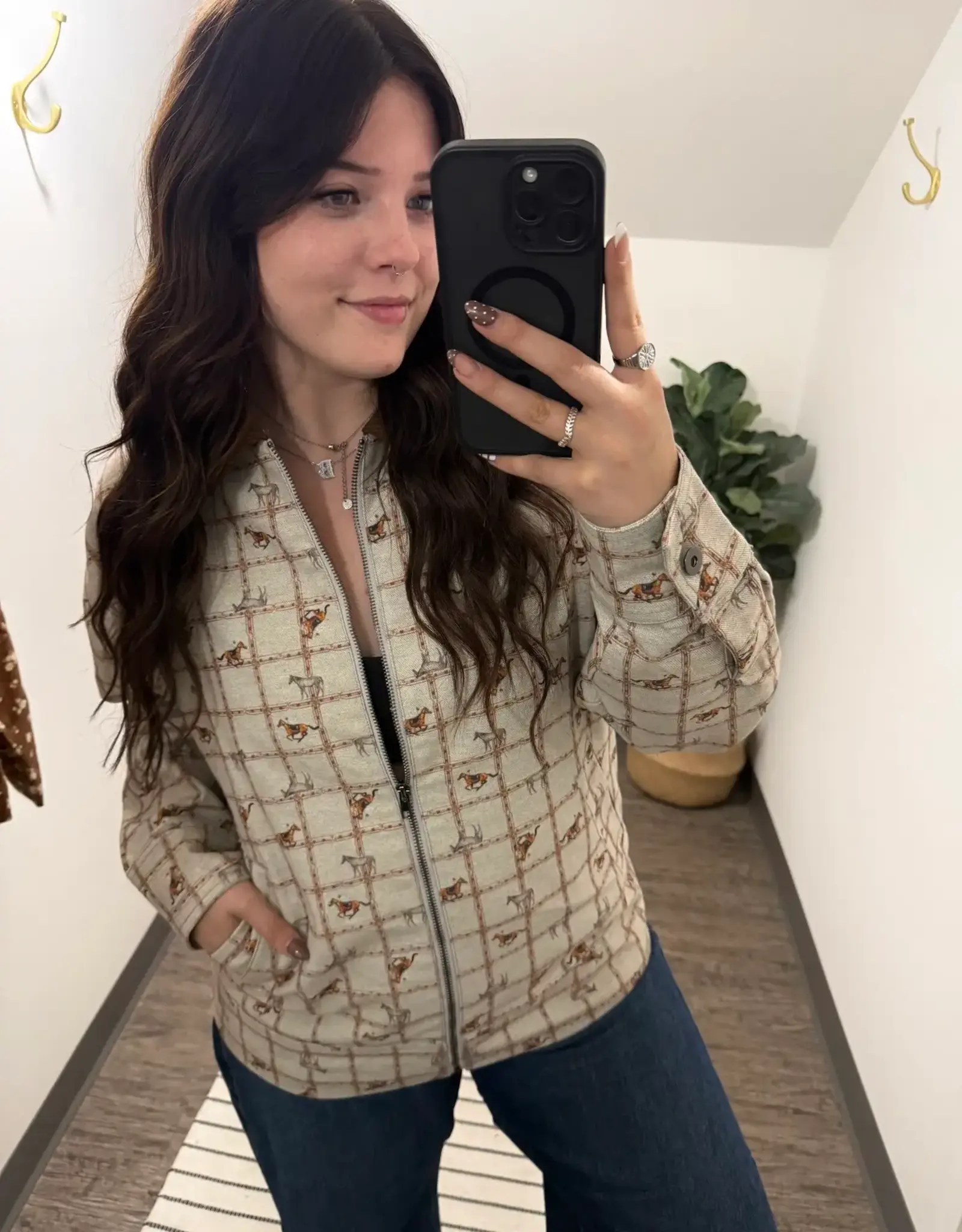 Very J Western Horse Print Jacket