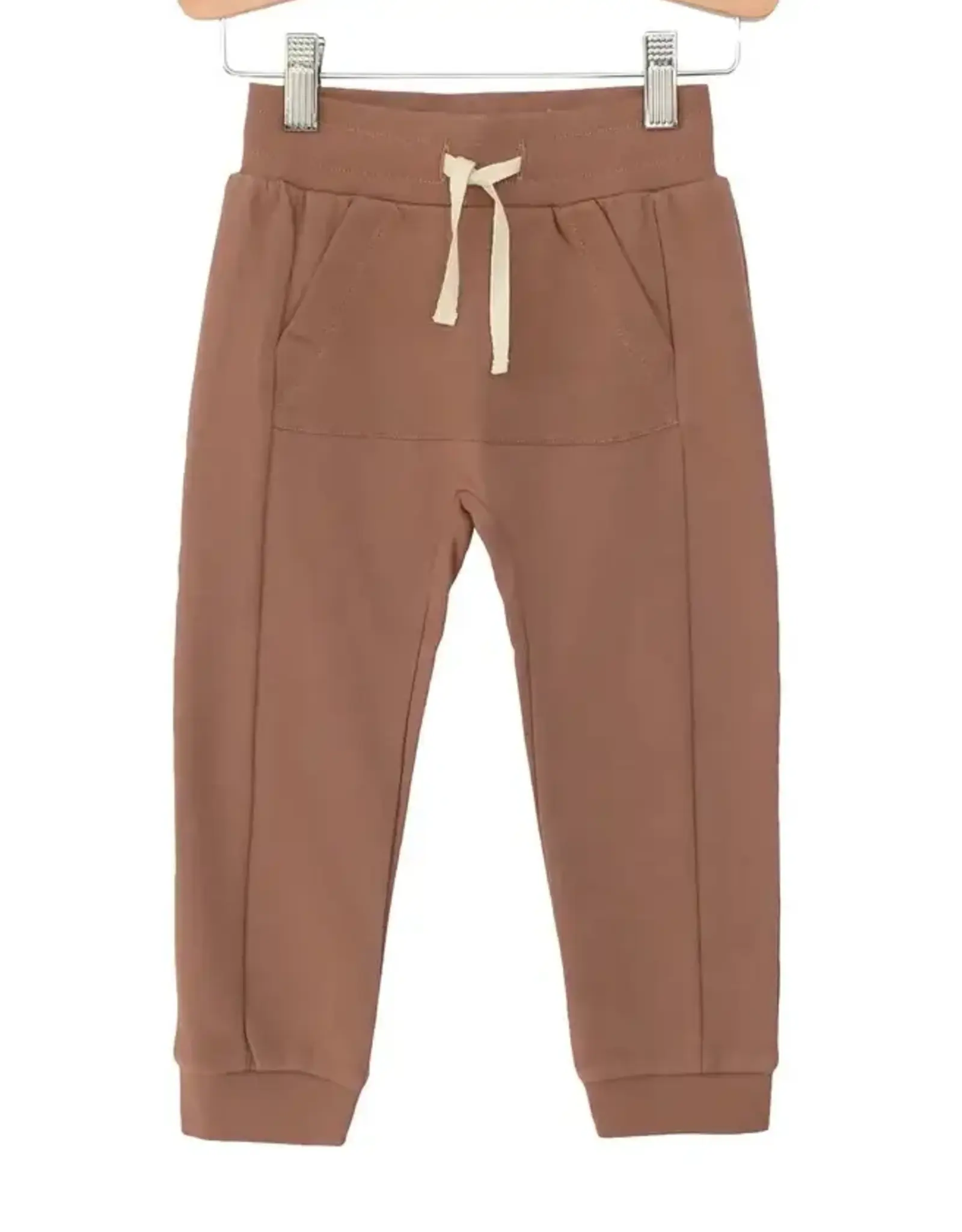 City Mouse Studio Brown Kangaroo Pocket Joggers