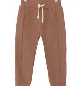 City Mouse Studio Brown Kangaroo Pocket Joggers