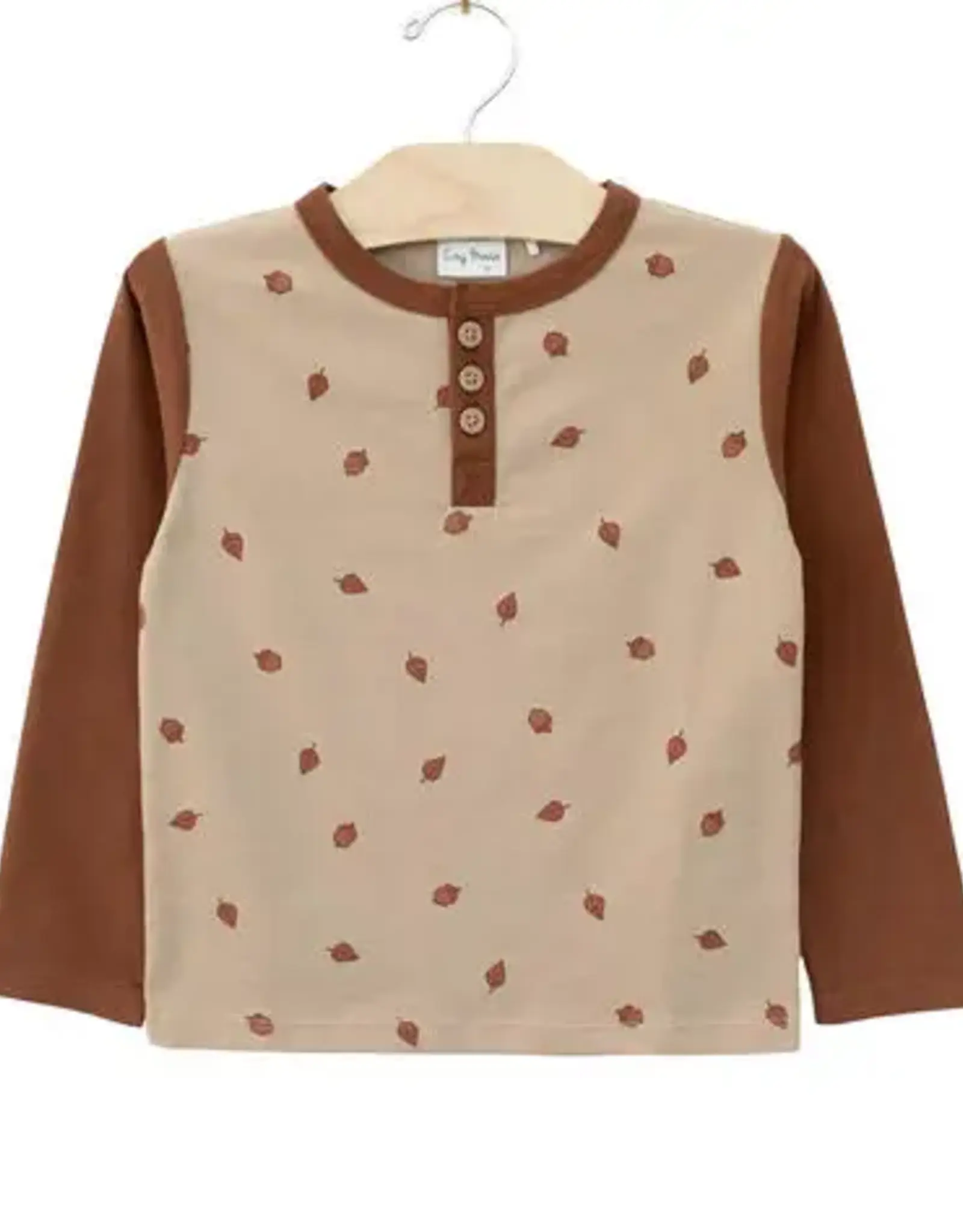 City Mouse Studio Fall Acorn Henley Tee