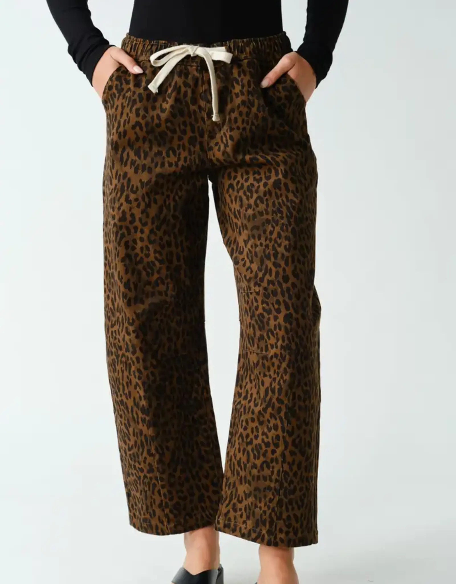 Mono B Leopard Wide Leg Pants