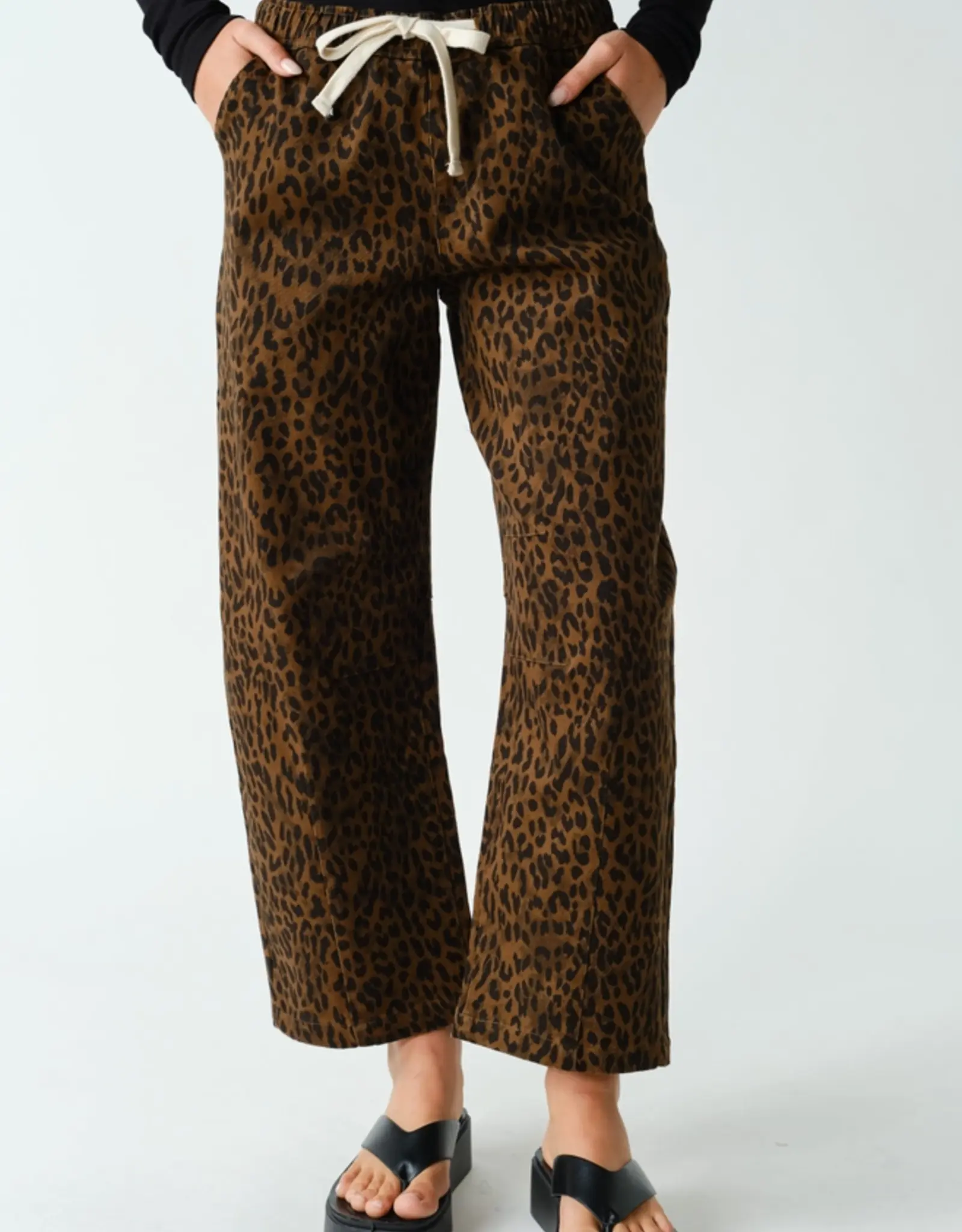 Mono B Leopard Wide Leg Pants