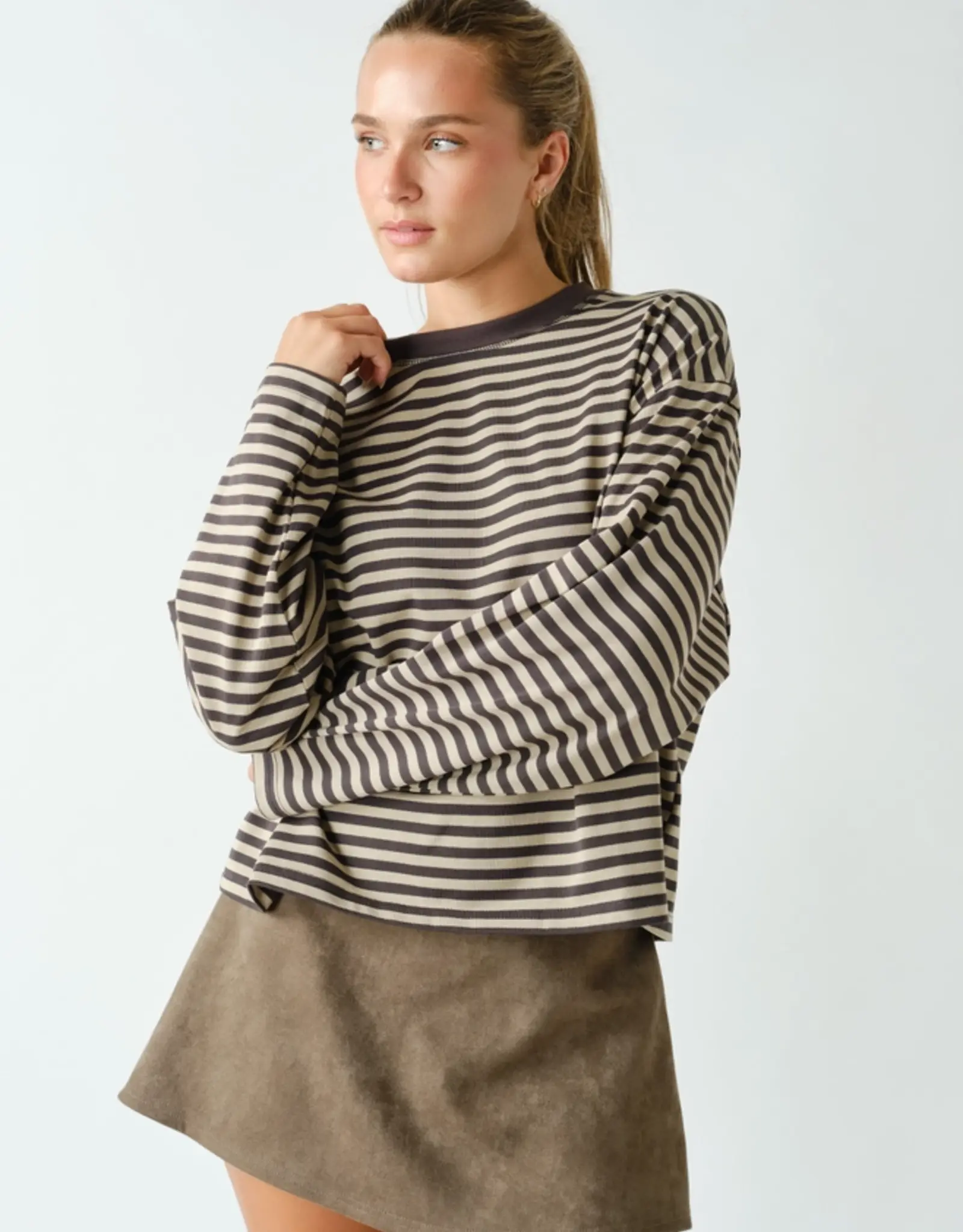 Mono B Horizon Striped Long Sleeve
