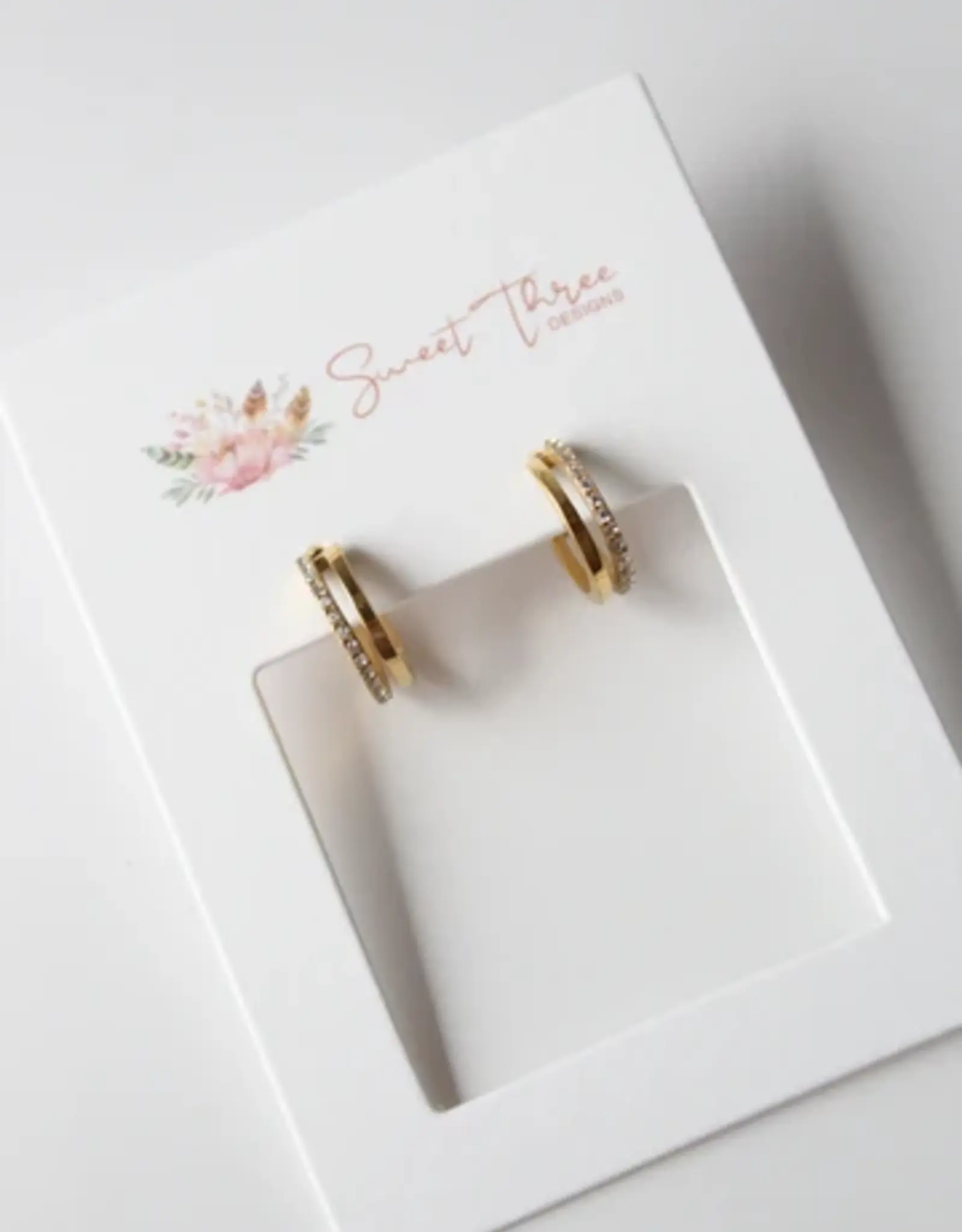 Sweet Three Designs Contour Stone Hoops