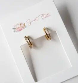 Sweet Three Designs Contour Stone Hoops