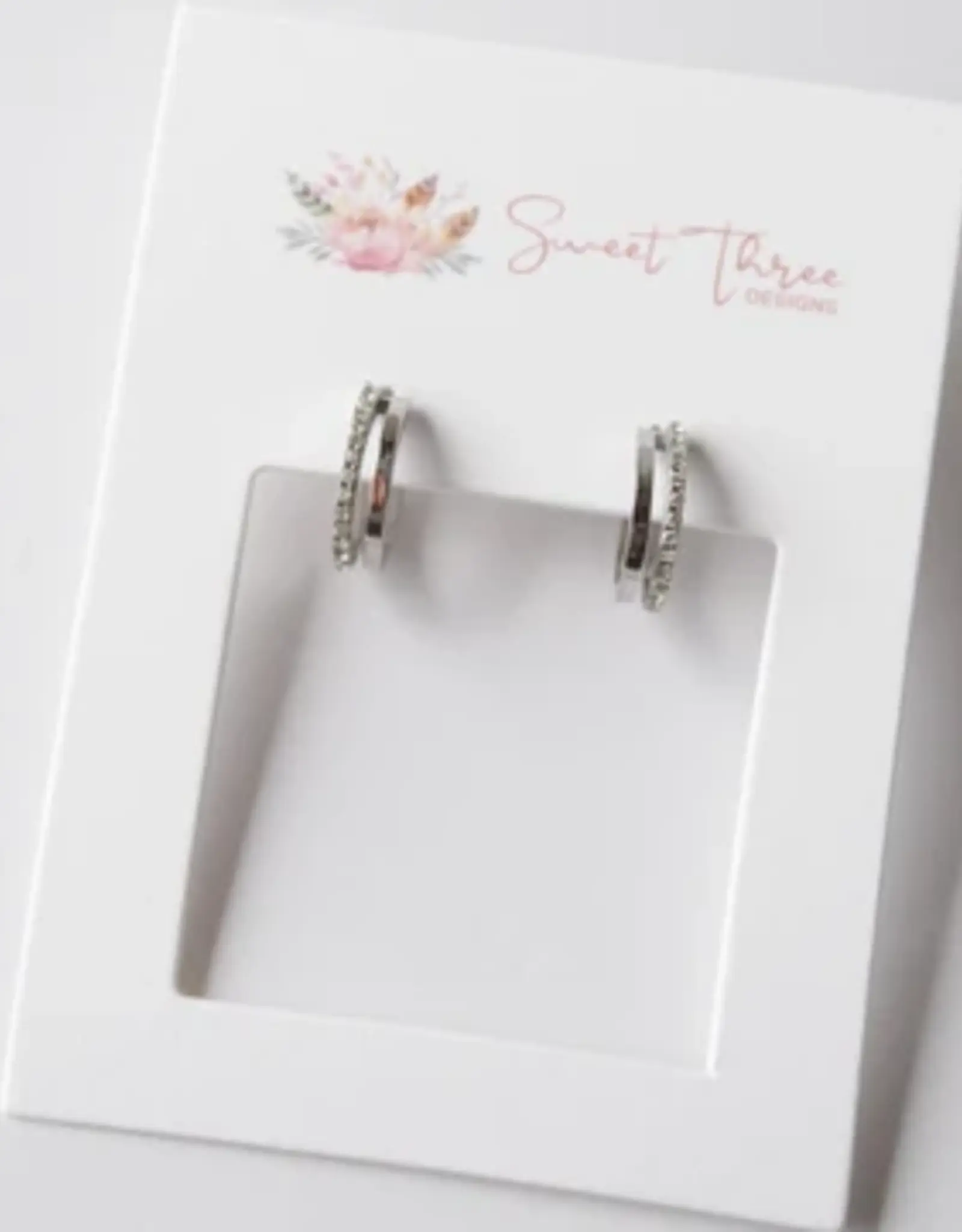 Sweet Three Designs Contour Stone Hoops