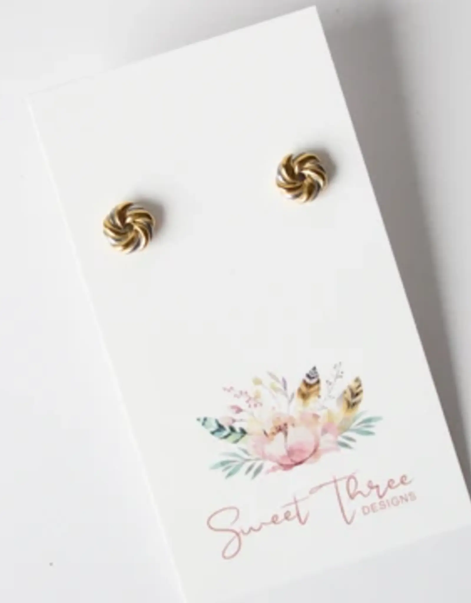 Sweet Three Designs Rosette Studs