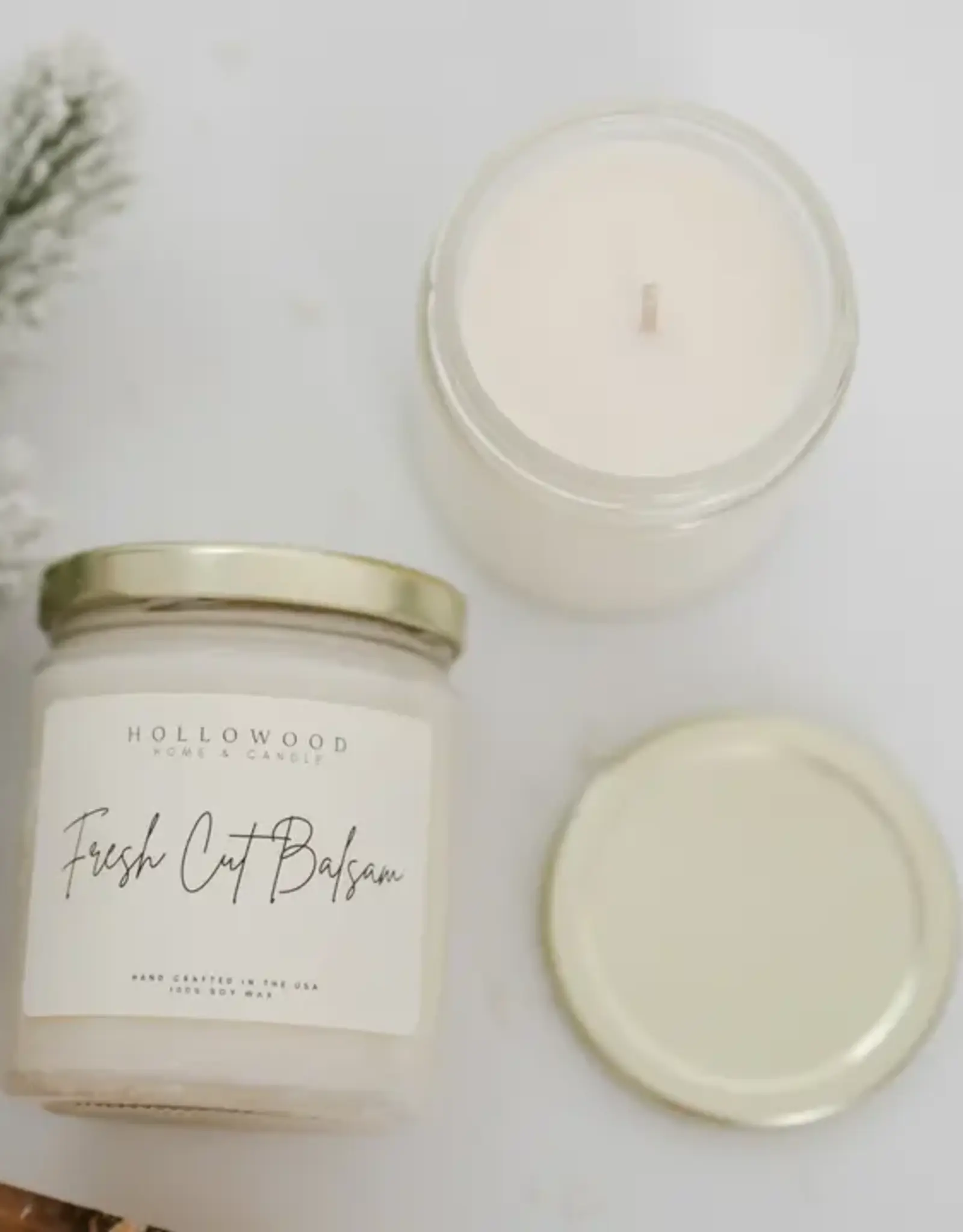 Hollowood Home Soy Candle, Fresh Cut Balsam