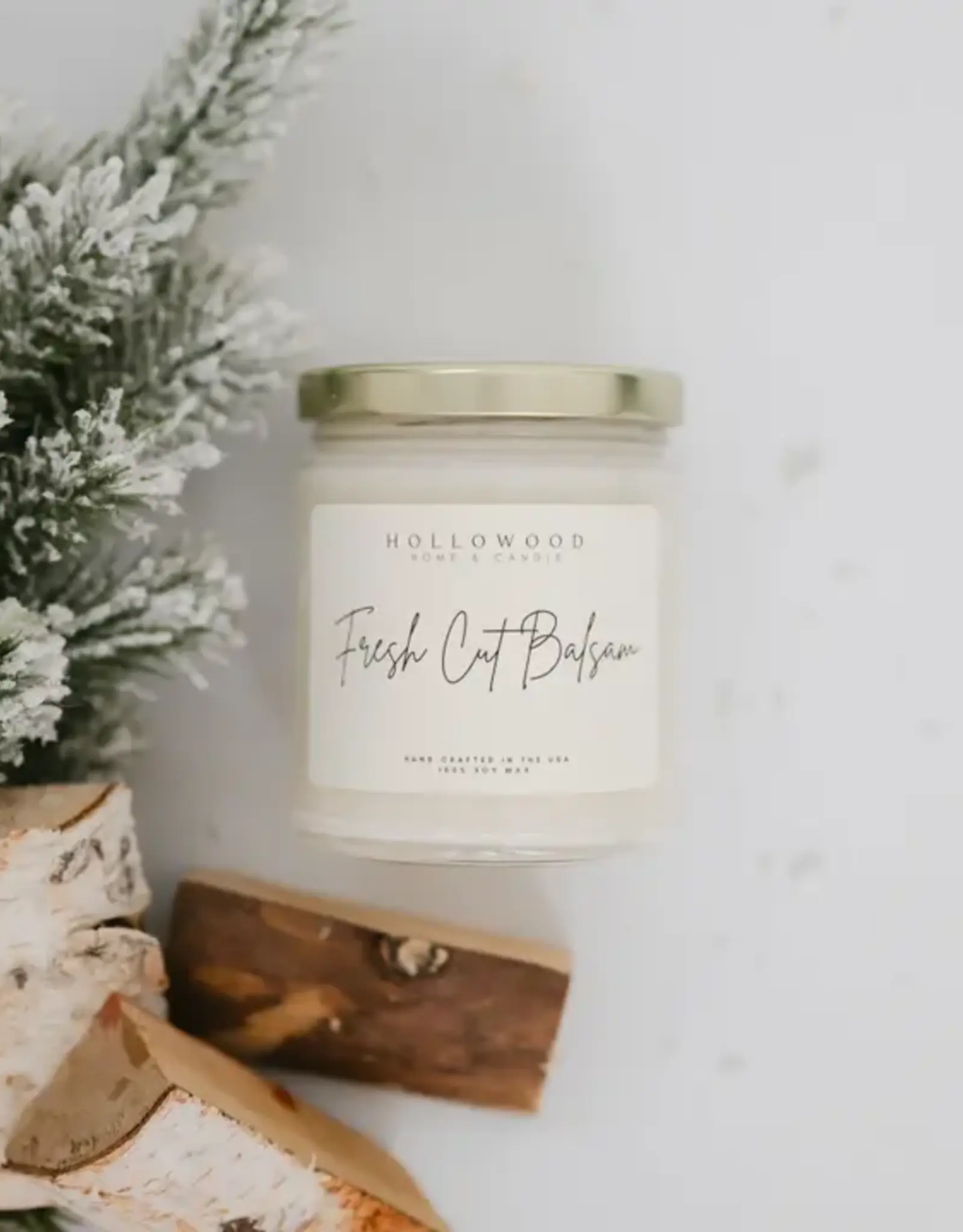 Hollowood Home Soy Candle, Fresh Cut Balsam