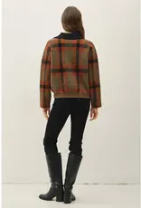 Plaid, Zip Up, Sweater Jacket