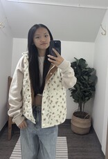 Blu Pepper Floral Quilted Zip Up Vest