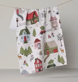 Geometry Tea Towel- Winter Village