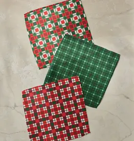 Geometry Dishcloth Set- Noel Plaid