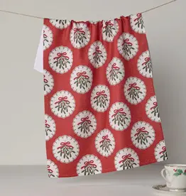 Geometry Tea Towel- Merry Mistletoe