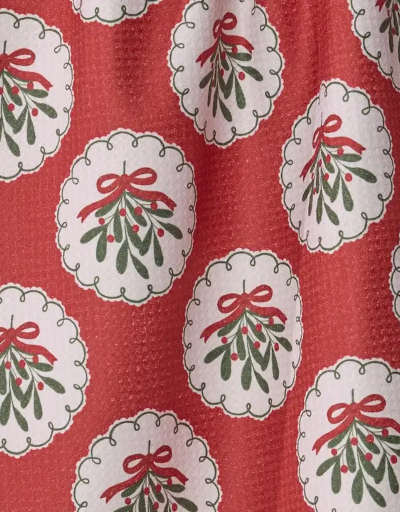 Geometry Tea Towel- Merry Mistletoe
