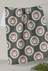 Geometry Tea Towel- Merry Wreaths