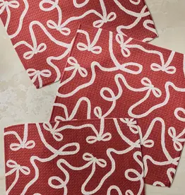 Geometry Dishcloth Set- Pomegranate Holiday Bows