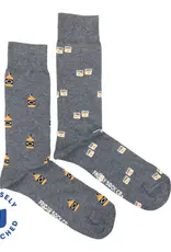 Friday Sock  Co Men's Mid-Calf Socks, Whiskey & Glass