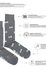 Friday Sock  Co Men's Mid-Calf Socks, Whiskey & Glass