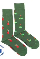 Friday Sock  Co Men's Mid-Calf Socks, Golf Clubs & Green