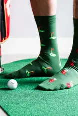 Friday Sock  Co Men's Mid-Calf Socks, Golf Clubs & Green