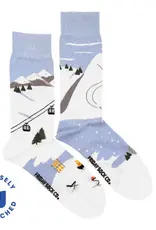 Friday Sock  Co Men's Mid-Calf Socks, Ski Scene