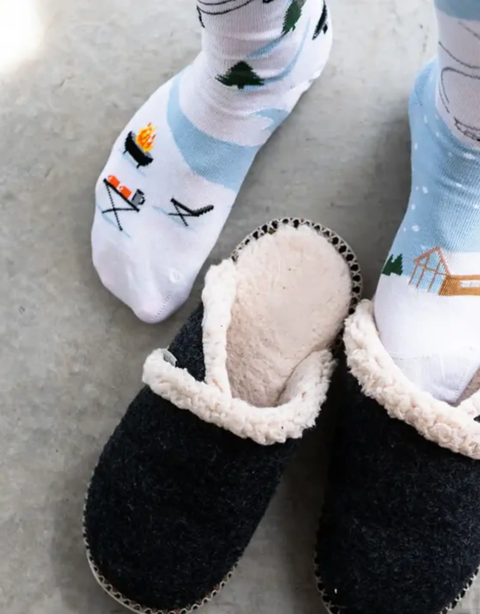 Friday Sock  Co Men's Mid-Calf Socks, Ski Scene
