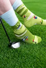 Friday Sock  Co Men's Mid-Calf Socks, Golf Scene