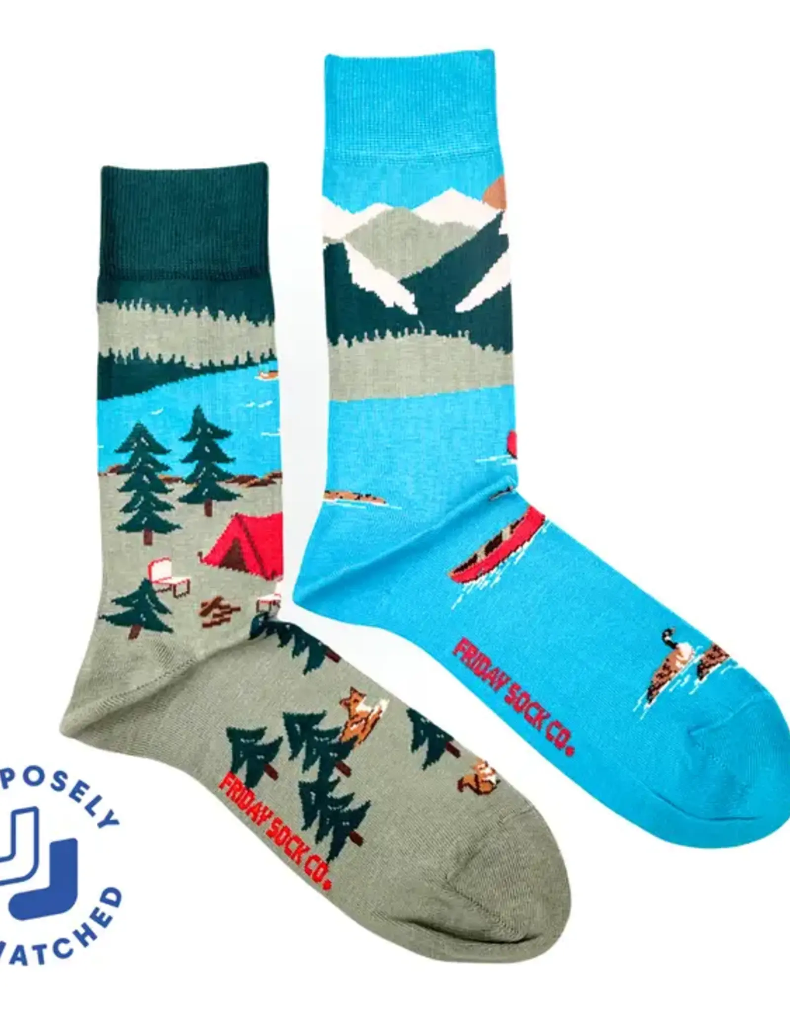 Friday Sock  Co Men's Mid-Calf Socks, Canada Mountain