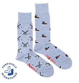 Friday Sock  Co Men's Mid-Calf Socks,Hockey Skates & Stick