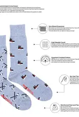 Friday Sock  Co Men's Mid-Calf Socks,Hockey Skates & Stick