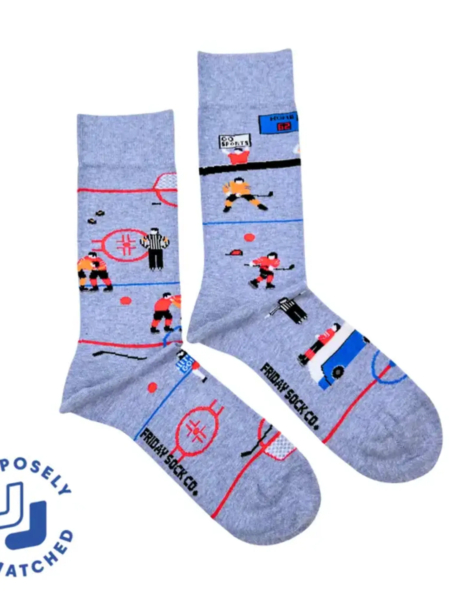 Friday Sock  Co Men's Mid-Calf Socks, Funny Hockey