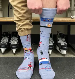 Friday Sock  Co Men's Mid-Calf Socks, Funny Hockey