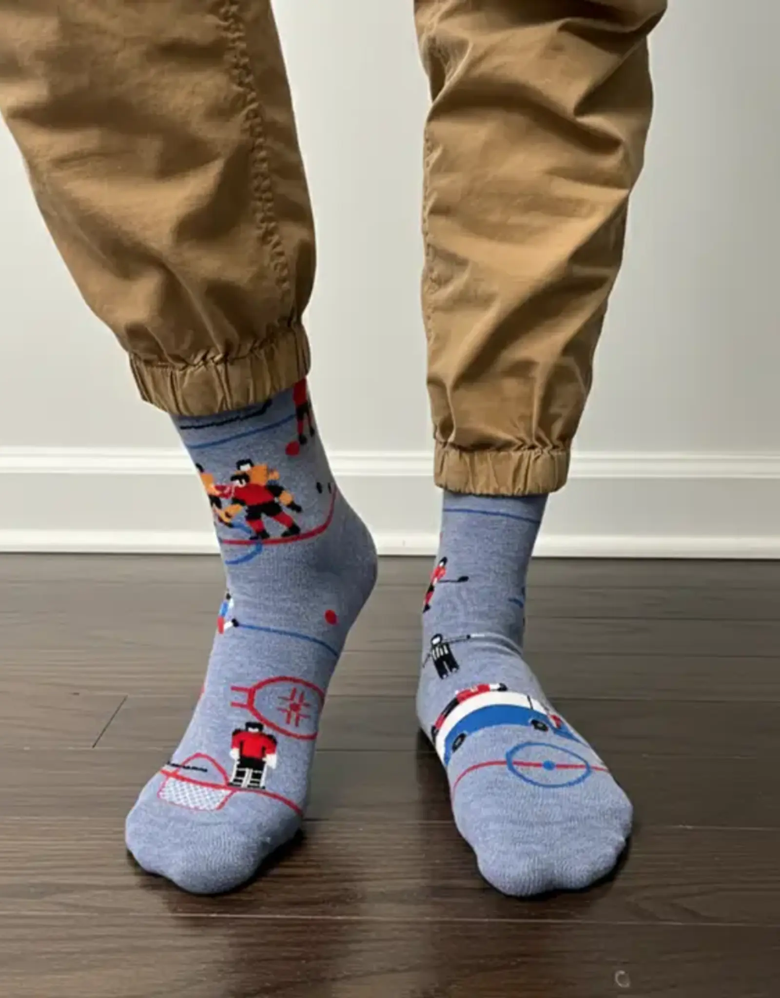 Friday Sock  Co Men's Mid-Calf Socks, Funny Hockey