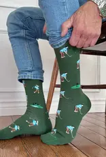 Friday Sock  Co Men's Mid-Calf Socks, Golf Swing & Putt