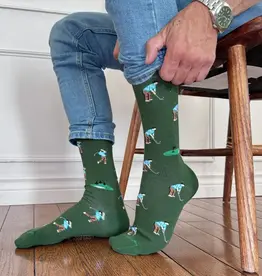 Friday Sock  Co Men's Mid-Calf Socks, Golf Swing & Putt