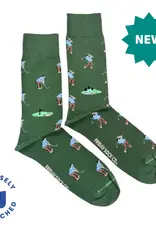 Friday Sock  Co Men's Mid-Calf Socks, Golf Swing & Putt