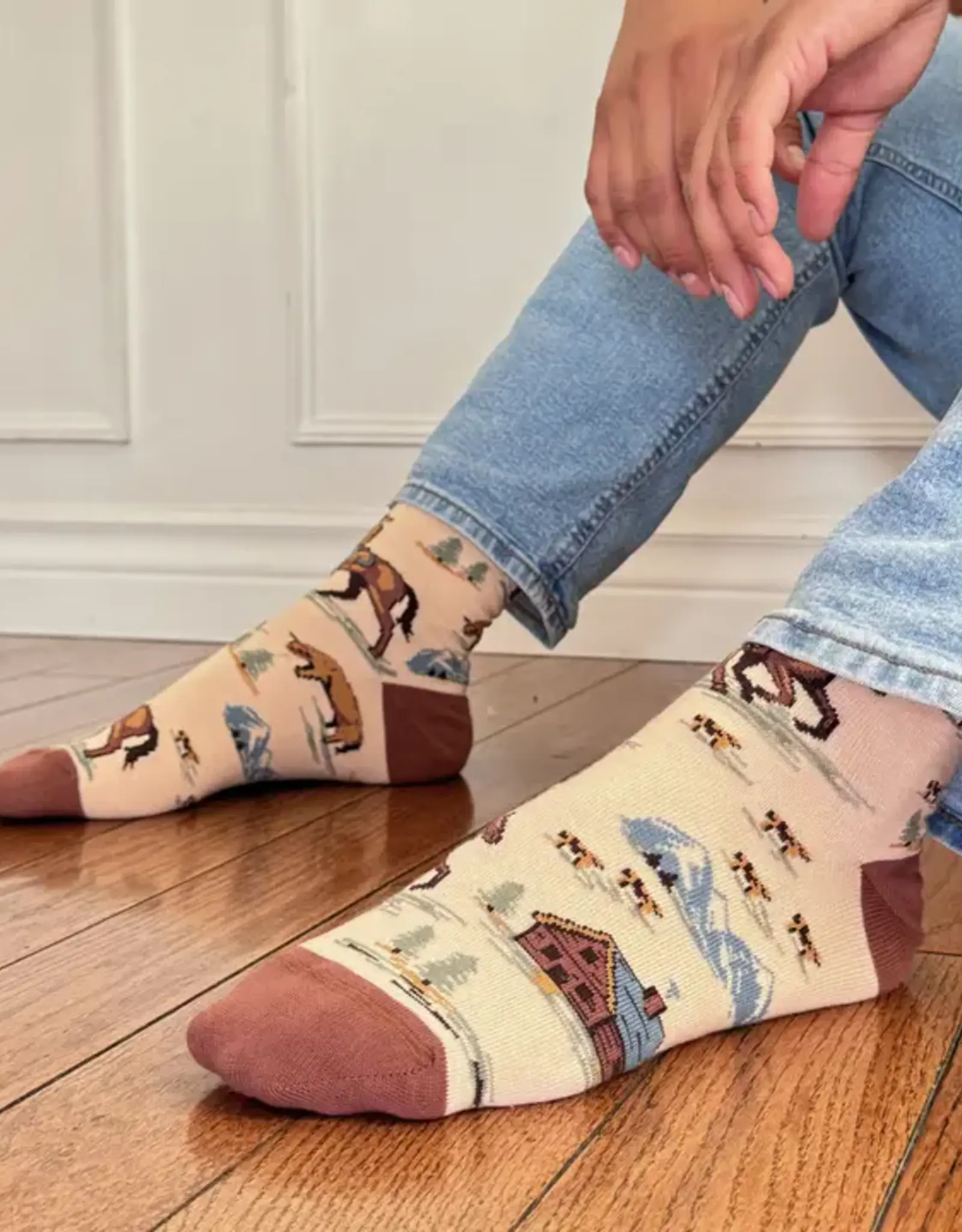 Friday Sock  Co Men's Mid-Calf Socks, Western Cowboy