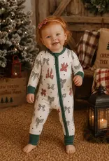 SpearmintLOVE 2-Way Zip Romper Country Christmas Bows