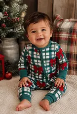 SpearmintLOVE 2-Way Zip Romper, Yuletide Bows