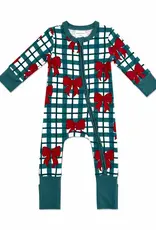 SpearmintLOVE 2-Way Zip Romper, Yuletide Bows
