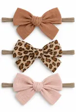 SpearmintLOVE Velvet Nylon Bows Set Of 3, Cleo