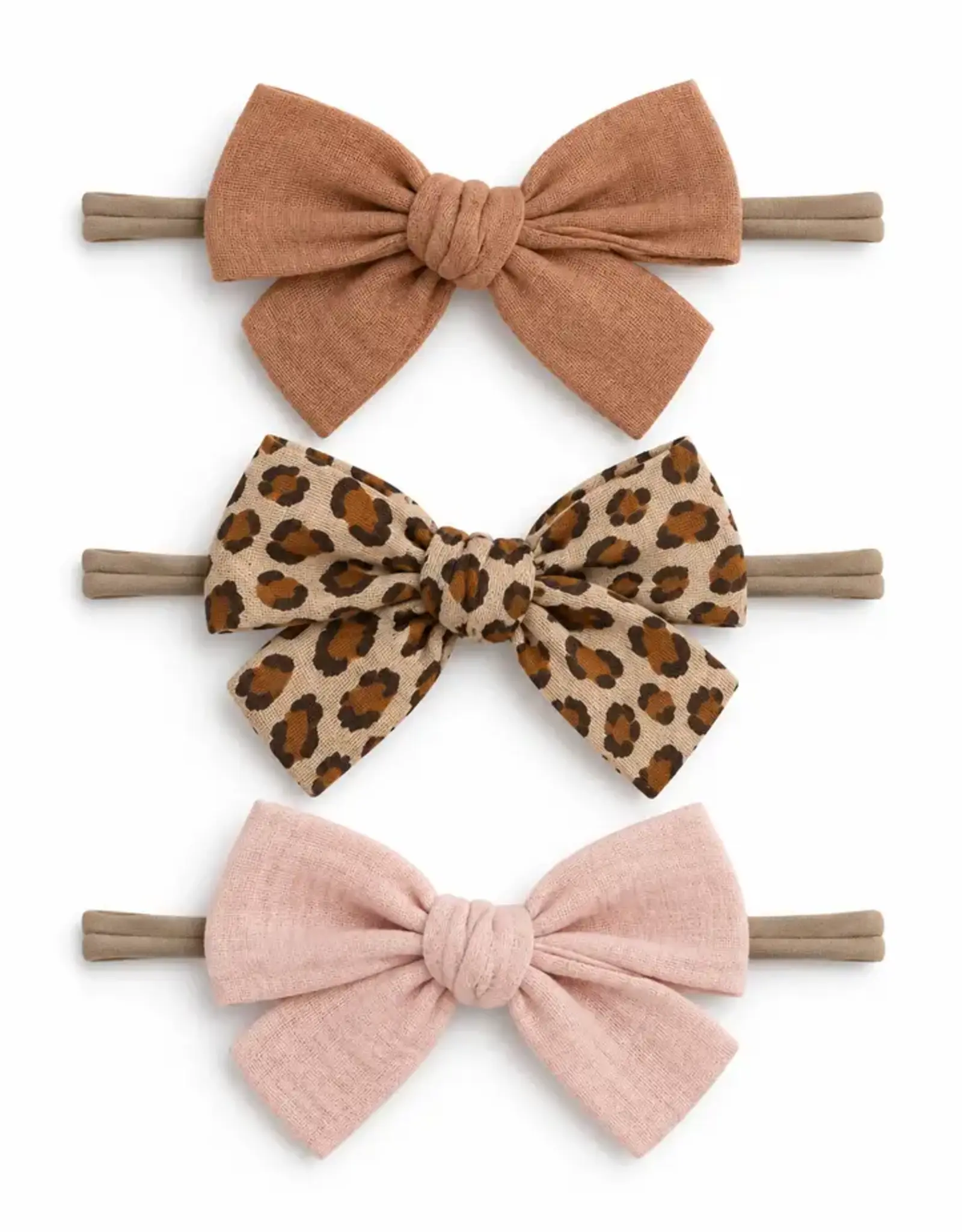 SpearmintLOVE Velvet Nylon Bows Set Of 3, Cleo