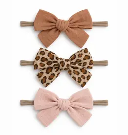 SpearmintLOVE Velvet Nylon Bows Set Of 3, Cleo