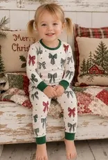 SpearmintLOVE Long Sleeve 2-Piece Set, Country Christmas Bows