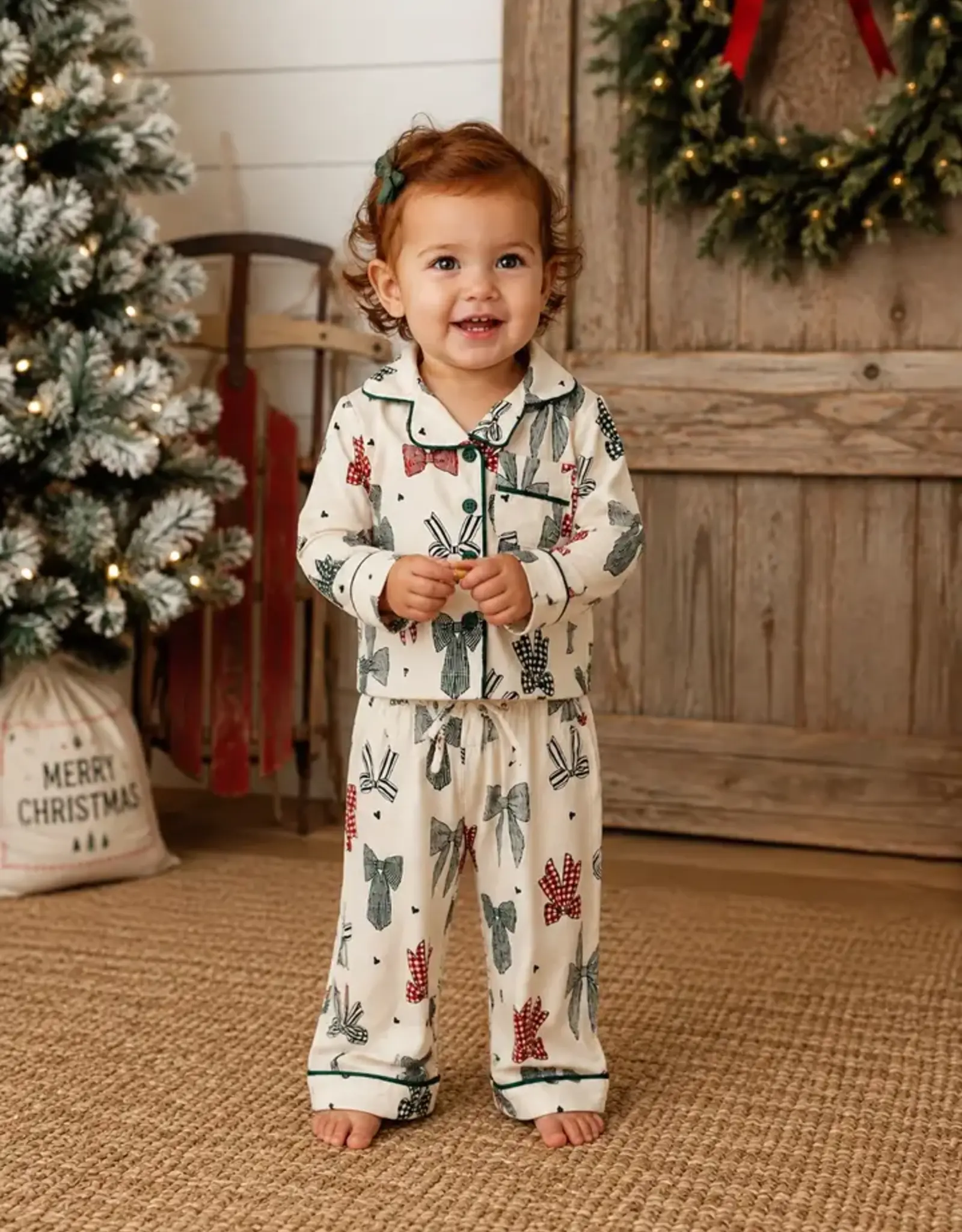 SpearmintLOVE Lounge Set, Country Christmas Bows