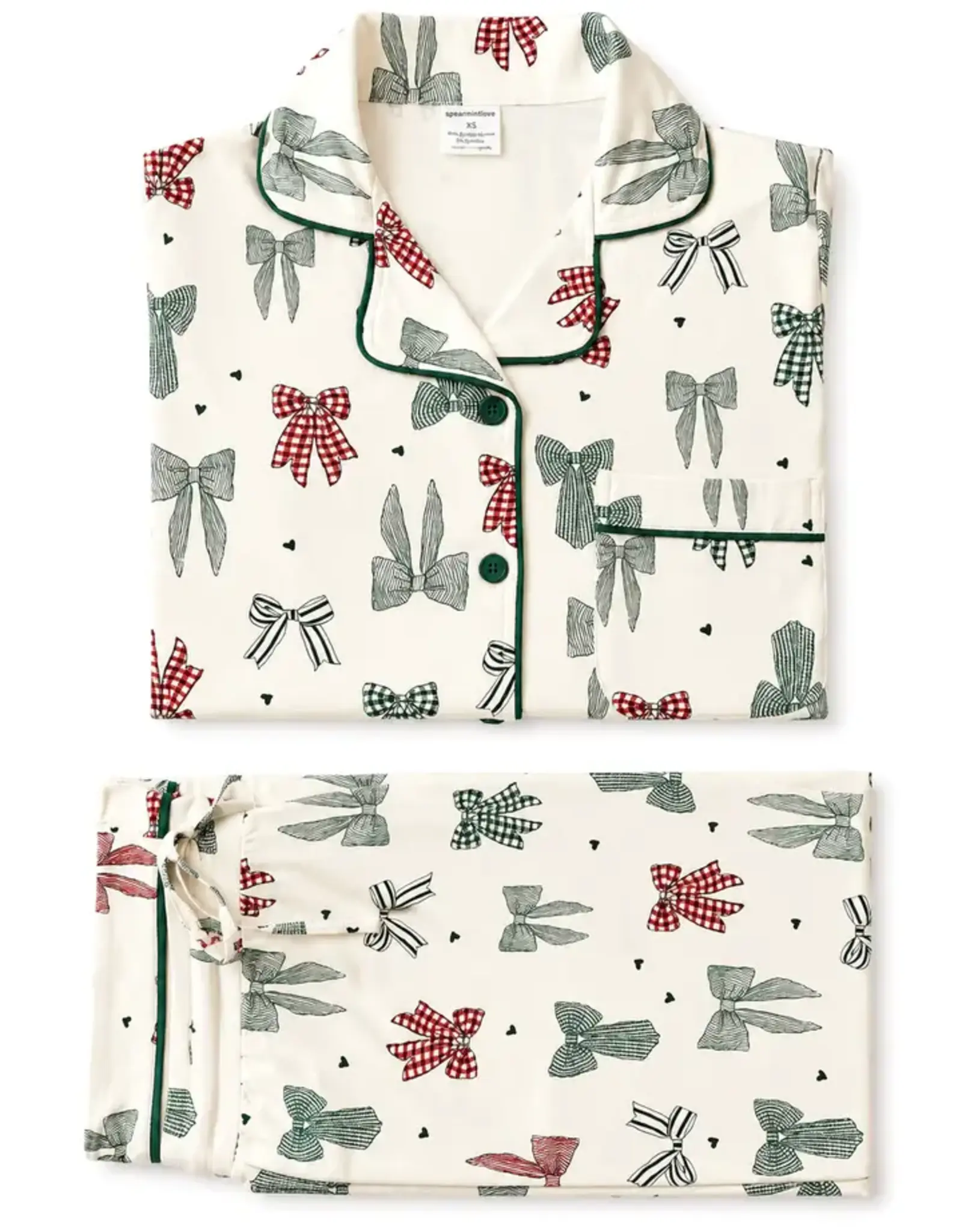 SpearmintLOVE Women's Lounge Set, Country Christmas Bows