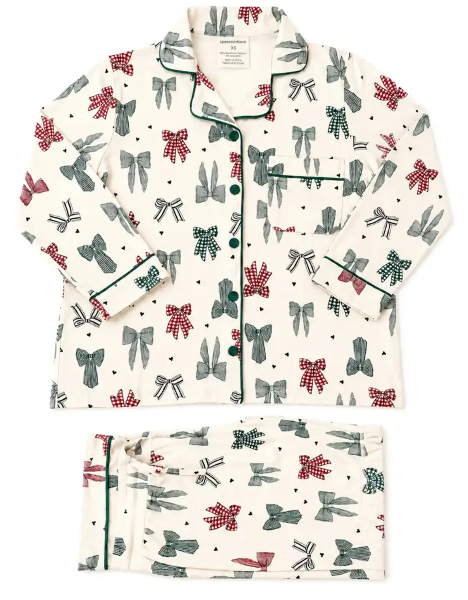 SpearmintLOVE Women's Lounge Set, Country Christmas Bows
